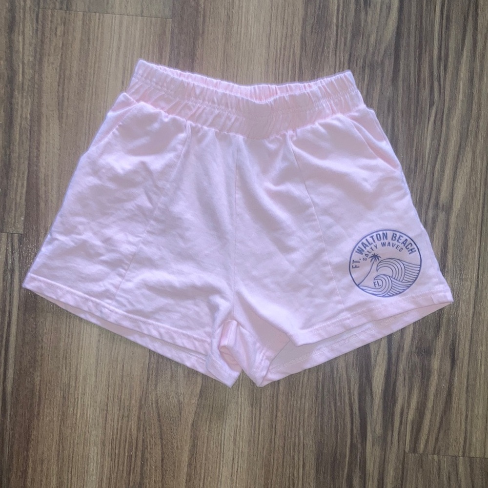 ♻️Pink Athletic Shorts with Elastic Waistband
